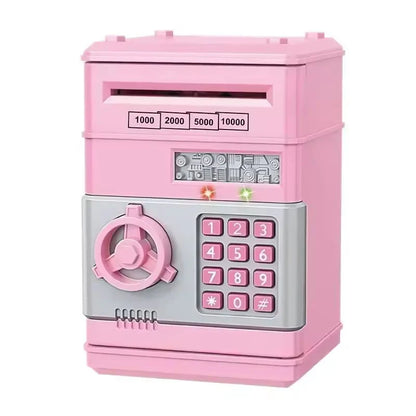 Kids' Electronic Code Piggy Bank - Pink ATM Safe