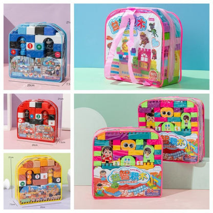 🏗️ 84 Pcs Jumbo Building Blocks Set | Classic Colorful Construction Bricks