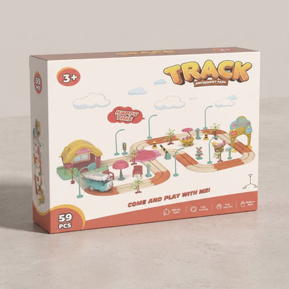 59 Pcs Amusement Park Track Set – Kids Road & Play Set