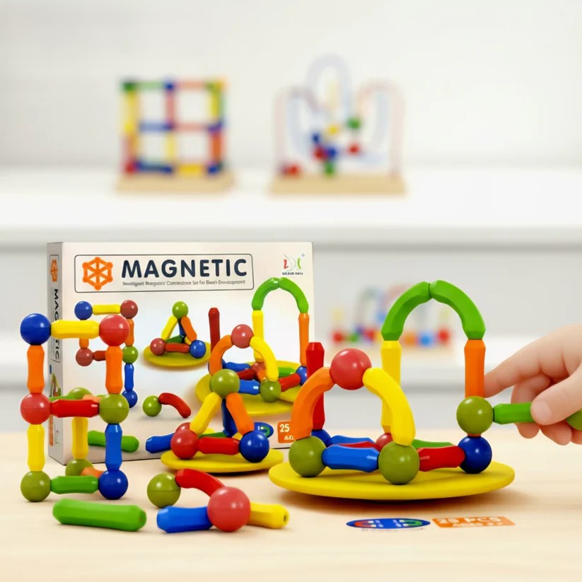 Magnetic Building Sticks – 25 Pcs Educational Construction Set