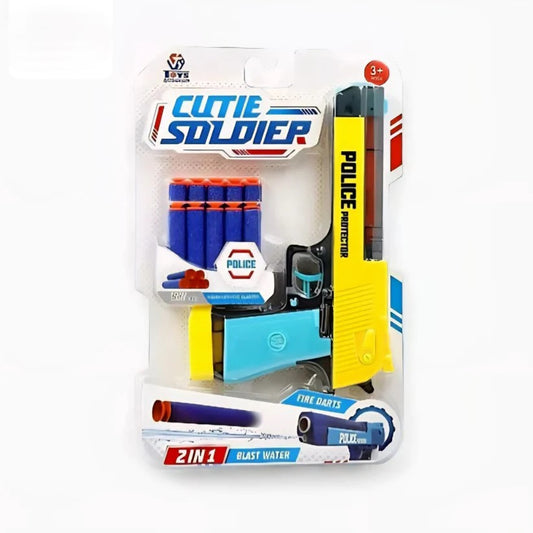 Cutie Soldier 2-in-1 Toy Gun – Foam Dart & Water Blaster