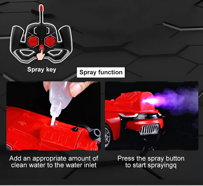 3D Light Spray RC Truck Car