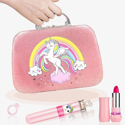 Unicorn-Themed Kids’ Makeup Set with Carry Case