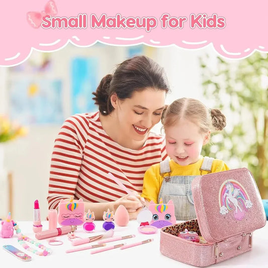 Unicorn-Themed Kids’ Makeup Set with Carry Case
