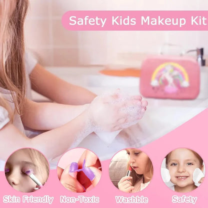 Unicorn-Themed Kids’ Makeup Set with Carry Case
