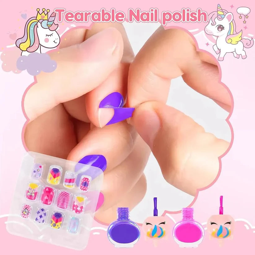 Unicorn-Themed Kids’ Makeup Set with Carry Case