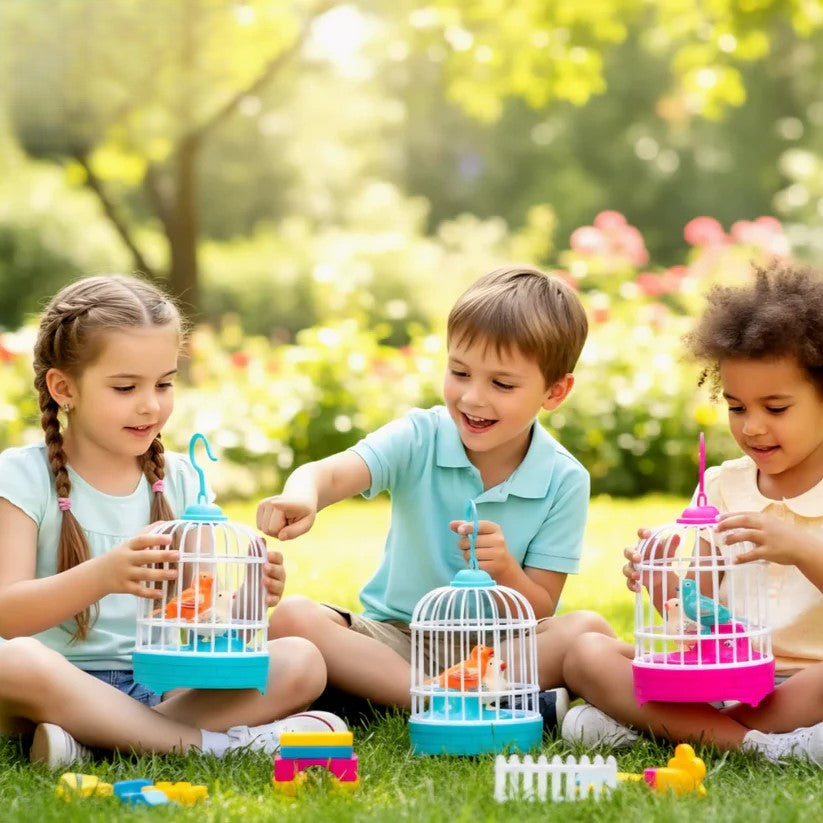 Musical light Bird cage with 2 birds beautiful toy for children’s