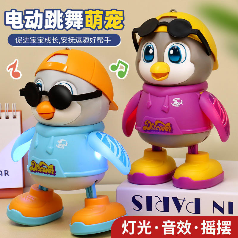 🎉 Dancing Monkey & Penguin Toy Set – Music, Lights & Fun Movements