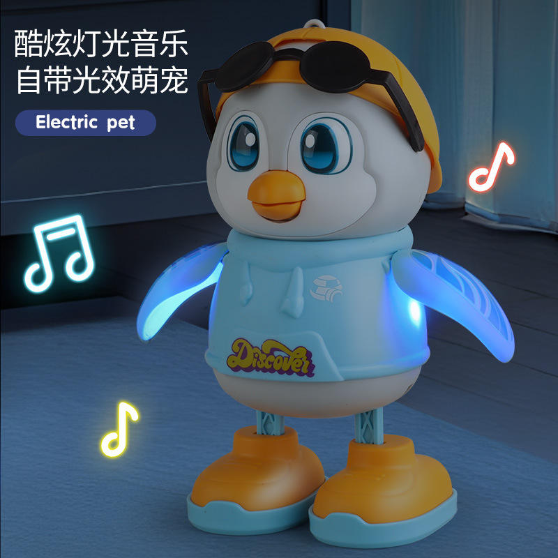 🎉 Dancing Monkey & Penguin Toy Set – Music, Lights & Fun Movements