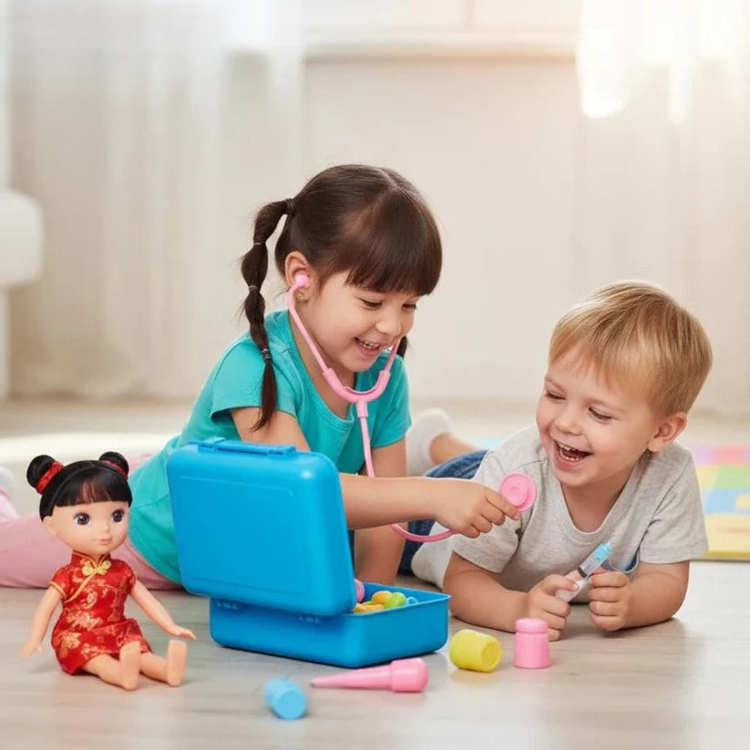 Doctor Play Set with Doll – Kids Medical Toy Kit