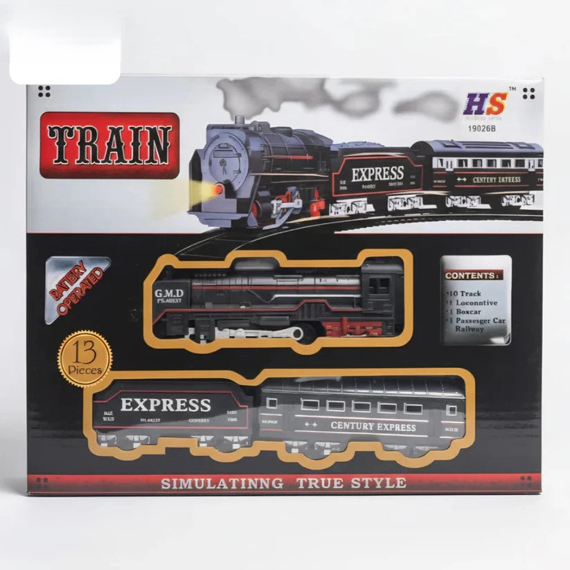 Classic Battery-Operated Train Set – 13-Piece Express Railway